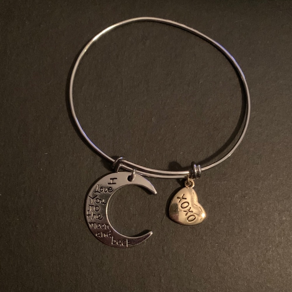 "I love you to the moon and back" bangle
